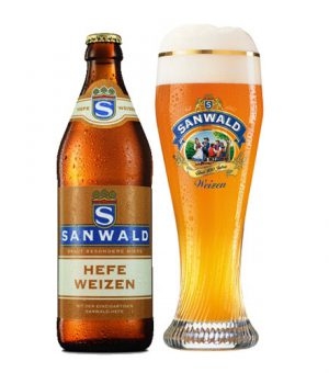 Bia Sanwald Hefeweizen 4.9% – Chai 500ml – Thùng 20 Chai