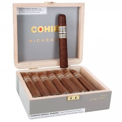 xì gà Cohiba Nicaragua corona 4.88 x 50 hộp gỗ 16 điếu.