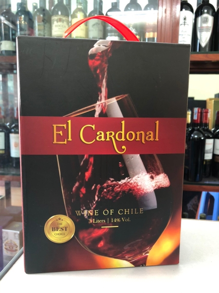 Rượu vang bịch Chile  EL CARDONAL 3L Chát-giá rẻ nhất