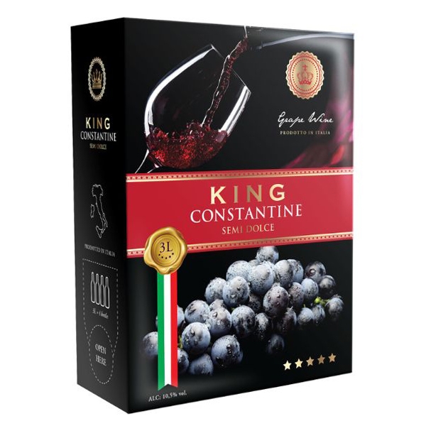 Rượu Vang Bịch King Constantine Semi Dolce-giá cực rẻ