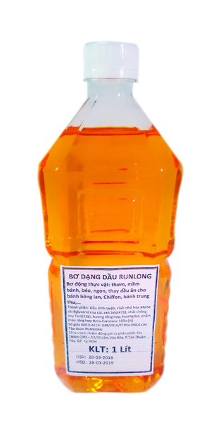 Bơ Dạng Dầu RUNLONG Chai 1 Lít - Liquid Imitation Butter Oil