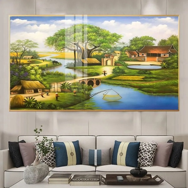 Vẽ tranh phong cảnh 3D tại gia đình ở Uông Bí Quảng Ninh  TT32LHAR   LEHAIS ART