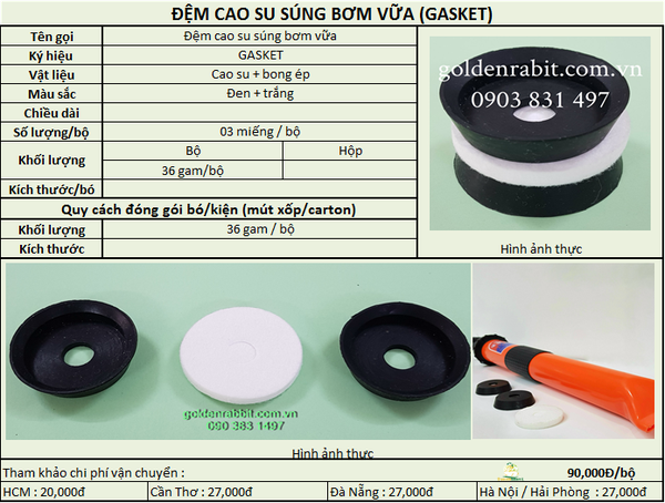 ĐỆM SÚNG BƠM VỮA GASKET