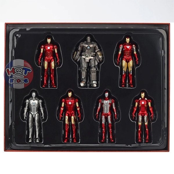 Bộ mô hình 7 iRon Man 10cm ZD Toys 4 inch Toy Set 1/18 chính hãng