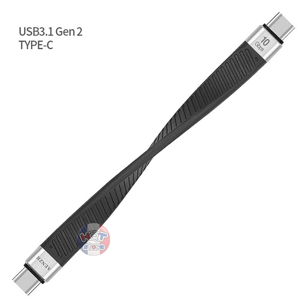 Cáp sạc nhanh Type C to Type C AENZR 14cm USB 3.1 Gen 2 PD 5A 100W 