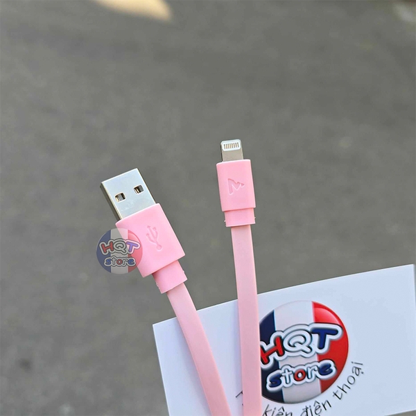 Cáp sạc nhanh A to Lightning MFI hãng MVMT IA8437L dây dẹt dài 1m