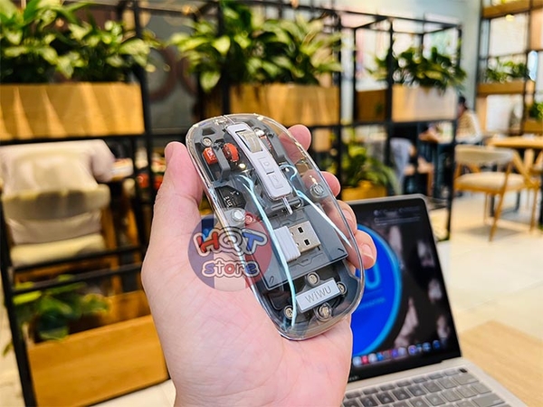 Chuột không dây trong suốt WiWU Crystal Magnetic Wireless Mouse