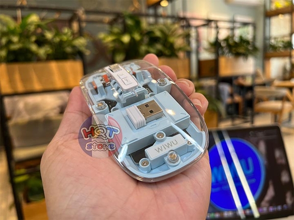 Chuột không dây trong suốt WiWU Crystal Magnetic Wireless Mouse