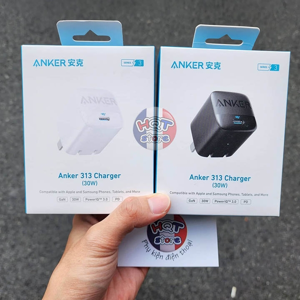 Củ sạc nhanh Anker 313 Charger Gen 2 30W GaN A2639 USB-C PD PPS IQ 3.0