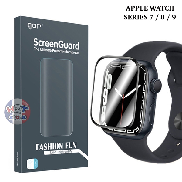 Dán dẻo Gor 6H Crystal Film full màn Apple Watch Series 7 / 8 / 9