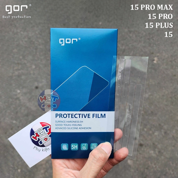 Dán full viền trong chống trầy GOR IPhone 15 Pro Max 15 Pro 15 Plus 15