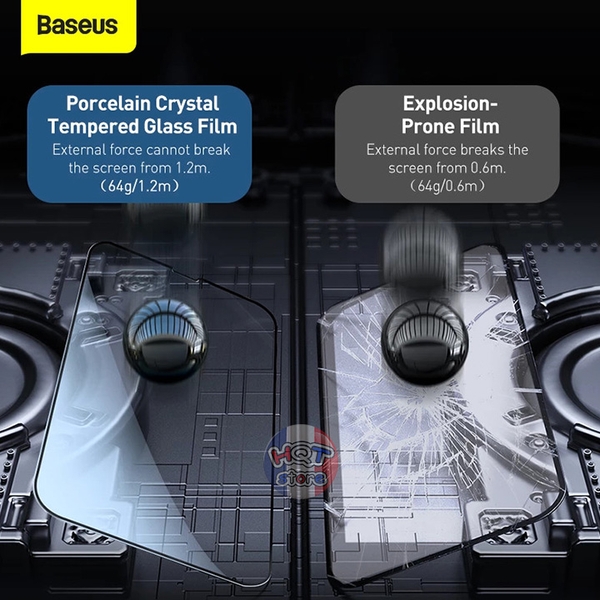 Kính cường lực full màn hình BASEUS Crystal IPhone 13 Pro Max