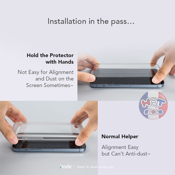 Kính HODA CLEAR 2.5D IPhone 13 Pro / 13 (Laser Dust-Free Helper)