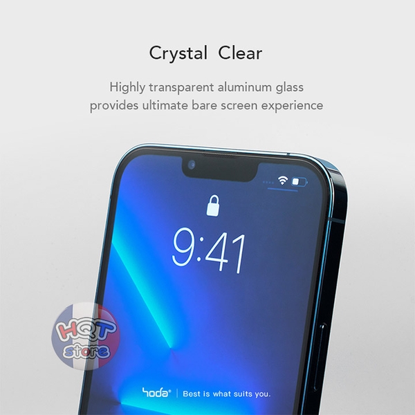 Kính HODA CLEAR 2.5D IPhone 13 Pro Max (Laser Dust-Free Helper)