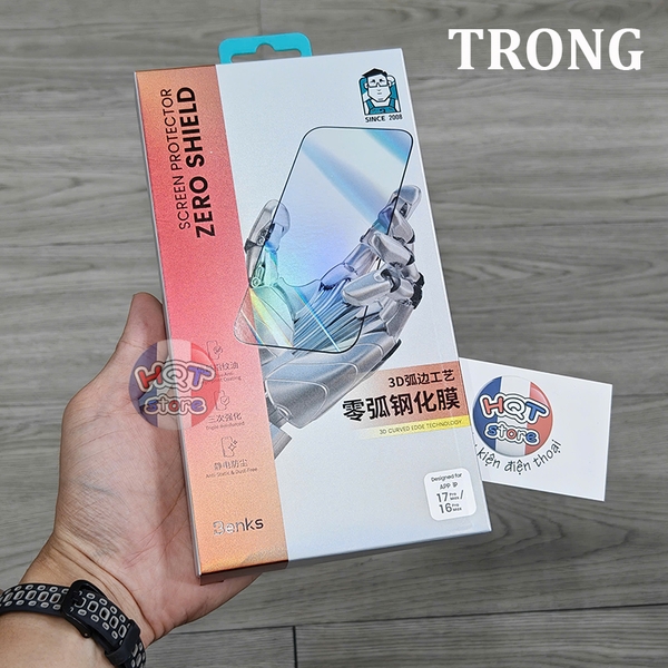 Kính Benks 3D Zero Shield IPhone 17 Pro Max 17Pro Air 16 Pro Max 16Pro