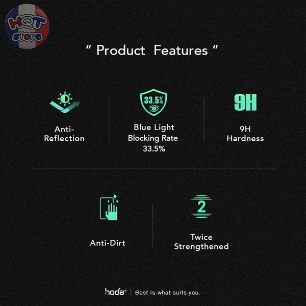 Kính chống chói chống ánh sáng xanh HODA AR + AB 15 Pro Max 15Pro