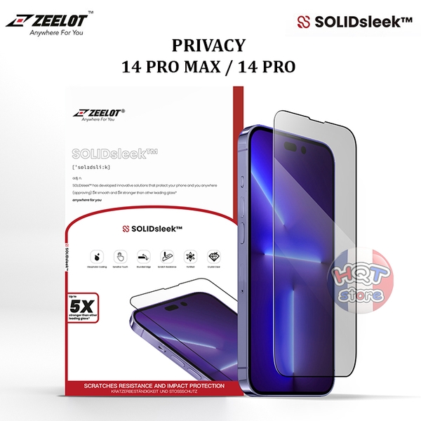 Kính chống nhìn trộm ZEELOT SOLIDsleek Privacy IPhone 14 Pro Max 14Pro