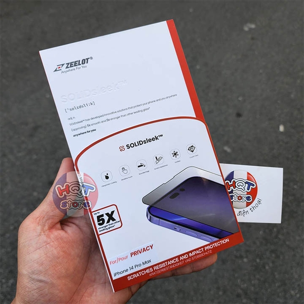 Kính chống nhìn trộm ZEELOT SOLIDsleek Privacy IPhone 14 Pro Max 14Pro