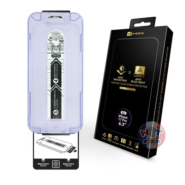 Kính cường lực HODA 2.5D AR + AB TUV RPF20 iPhone 17 Pro Max / 17 Pro