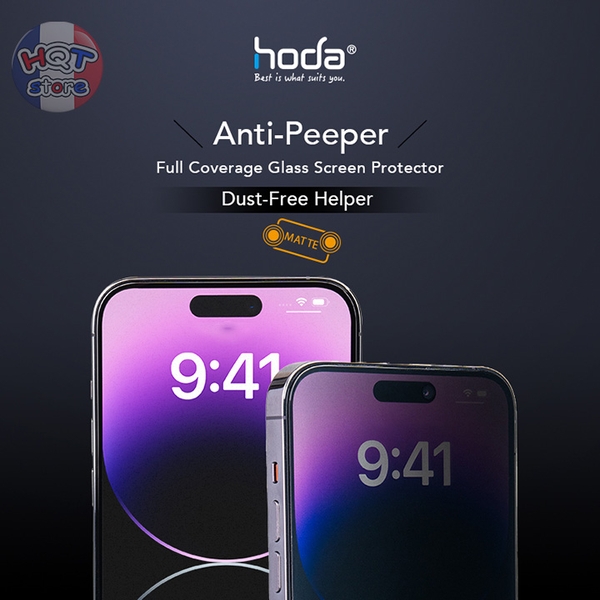 Kính cường lực HODA 2in1 ANTI-PEEPING + MATTE IPhone 15 Pro Max 15 Pro