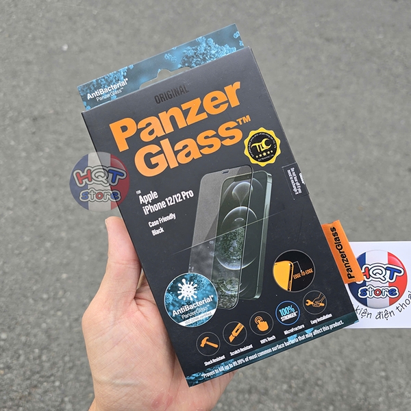 Kính cường lực kháng khuẩn Panzer Glass iPhone 12 Pro / 12 6.1inch
