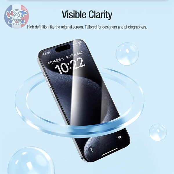 Kính cường lực Nillkin EZ Set Glass IPhone 15 Pro Max khung tự dán