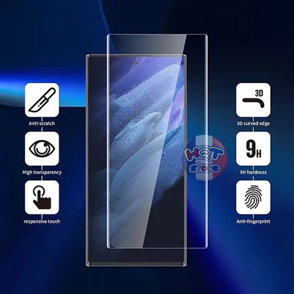 Kính cường lực trong suốt full keo UV BLUEO cho Samsung S23 Ultra