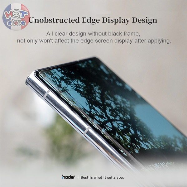Kính cường lực trong suốt full keo UV HODA Clear cho Samsung S23 Ultra