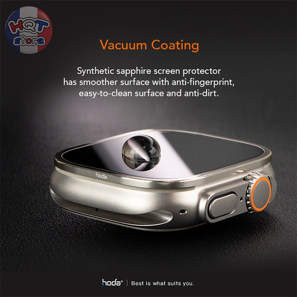 Kính cường lực viền bảo vệ HODA SAPPHIRE TITANIUM Apple Watch Ultra