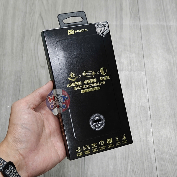 Kính HODA 2.5D 3in1 Anti-Peep Matte AR iPhone 17 Pro Max / 17 Pro