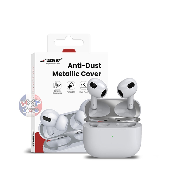 Miếng dán kim loại chống bụi ZEELOT cho tai nghe Airpods