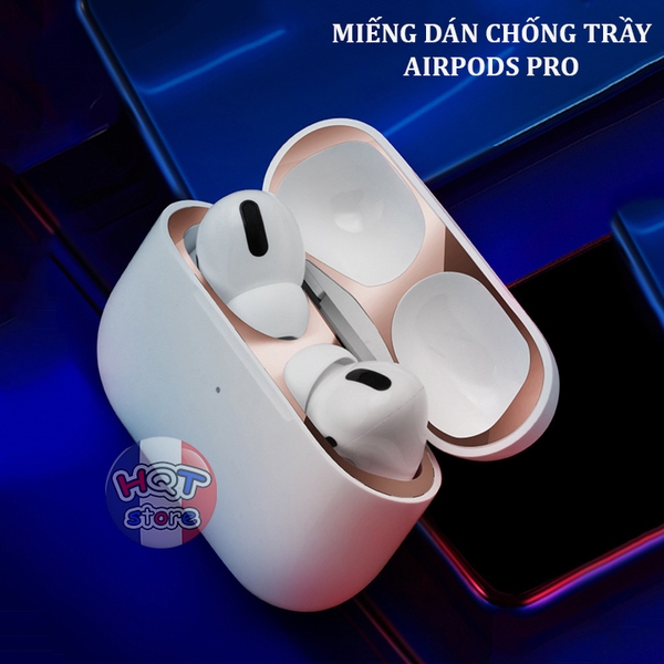 Miếng dán kim loại chống trầy chống bẩn cho tai nghe Airpods Pro