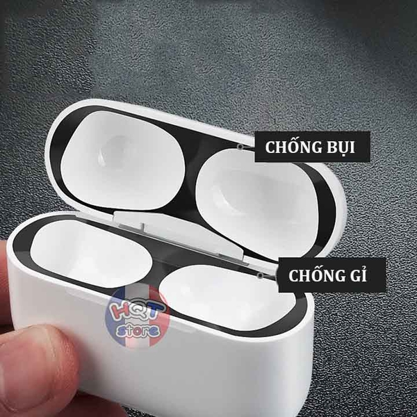 Miếng dán kim loại chống trầy chống bẩn cho tai nghe Airpods Pro