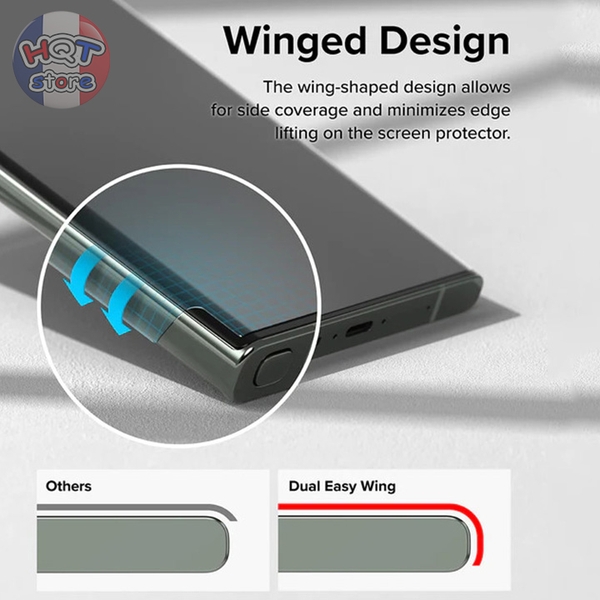 Miếng dán màn hình Ringke Dual Easy Film Wing Samsung S23 Ultra 2miếng