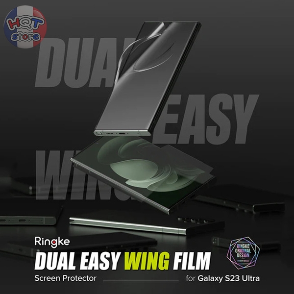 Miếng dán màn hình Ringke Dual Easy Film Wing Samsung S23 Ultra 2miếng