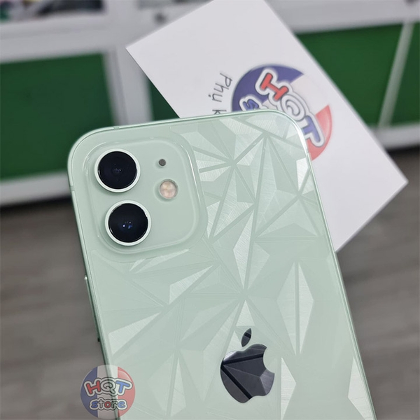 Miếng dán mặt lưng 3D vân kim cương Iphone 12 / 12 Mini