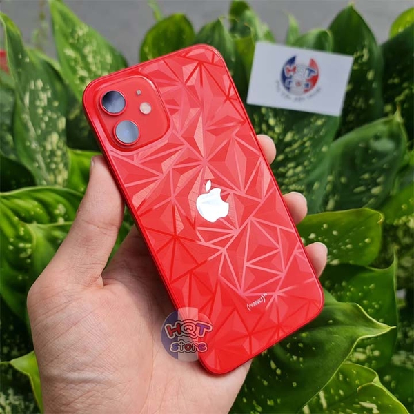 Miếng dán mặt lưng 3D vân kim cương Iphone 12 / 12 Mini