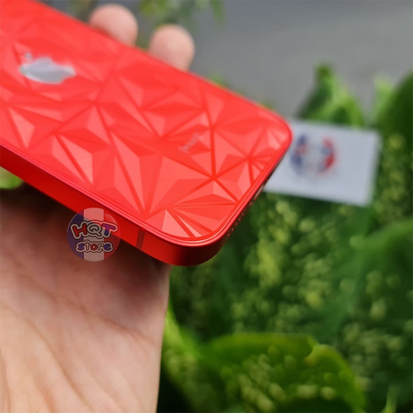 Miếng dán mặt lưng 3D vân kim cương Iphone 12 / 12 Mini