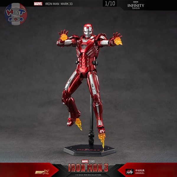 Mô hình iRon Man Mark 33 ZD Toys Silver Centurion chính hãng 1/10