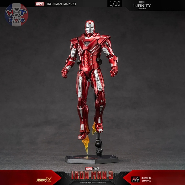 Mô hình iRon Man Mark 33 ZD Toys Silver Centurion chính hãng 1/10