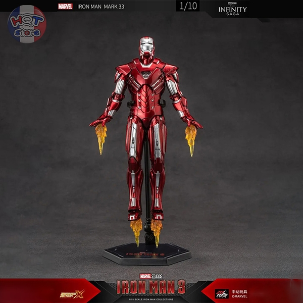 Mô hình iRon Man Mark 33 ZD Toys Silver Centurion chính hãng 1/10