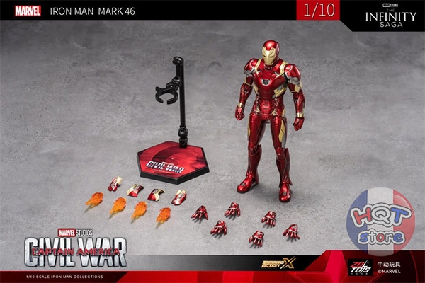 Mô hình iRon Man Mark 46 ZD Toys tỉ lệ 1/10 MK46 Mark XLVI Civil War