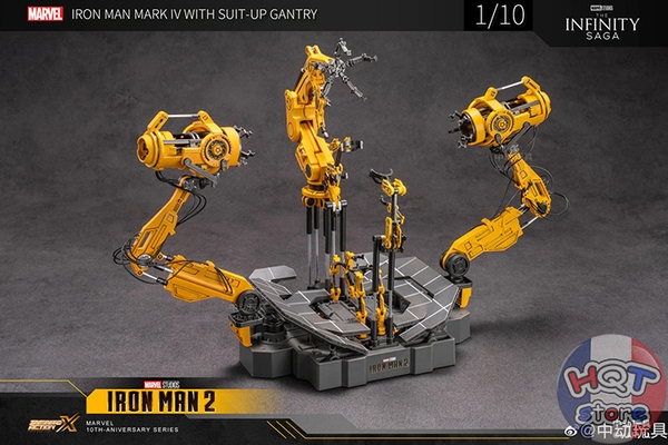 Mô hình iRon Man Mark IV Suit - Up Gantry ZD Toys tỉ lệ 1/10 (Mark 4)