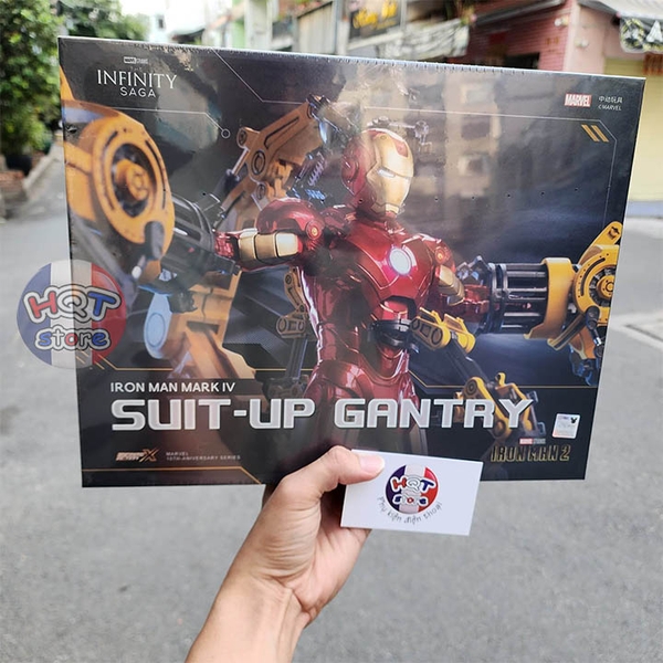 Mô hình iRon Man Mark IV Suit - Up Gantry ZD Toys tỉ lệ 1/10 (Mark 4)