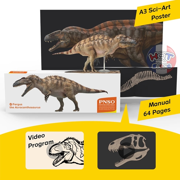 Mô hình khủng long Acrocanthosaurus Fergus PNSO 61 tỉ lệ 1/35