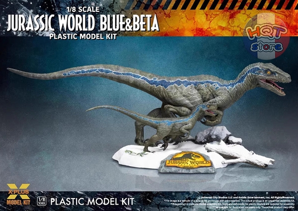 Mô hình lắp ráp khủng long Velociraptor Blue & Beta X-PLUS tỉ lệ 1/18