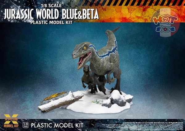 Mô hình lắp ráp khủng long Velociraptor Blue & Beta X-PLUS tỉ lệ 1/18