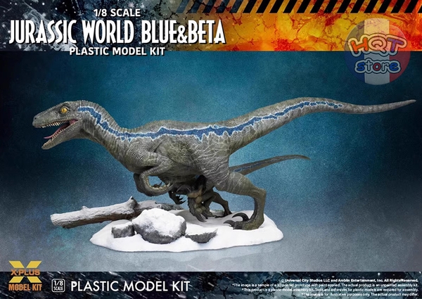 Mô hình lắp ráp khủng long Velociraptor Blue & Beta X-PLUS tỉ lệ 1/18