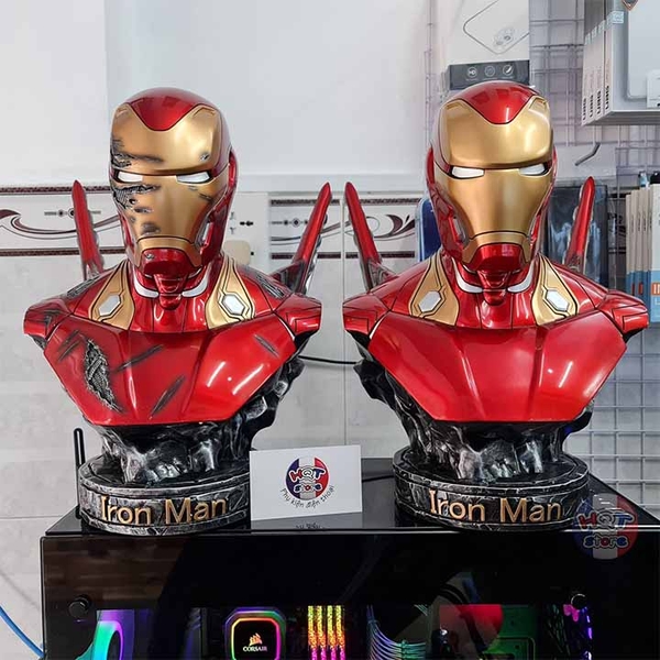 Mô hình tượng bán thân IRon Man Mark 50 Polystone tỉ lệ 1/2 cao 34.5cm