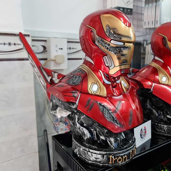 Mô hình tượng bán thân IRon Man Mark 50 Polystone tỉ lệ 1/2 cao 34.5cm